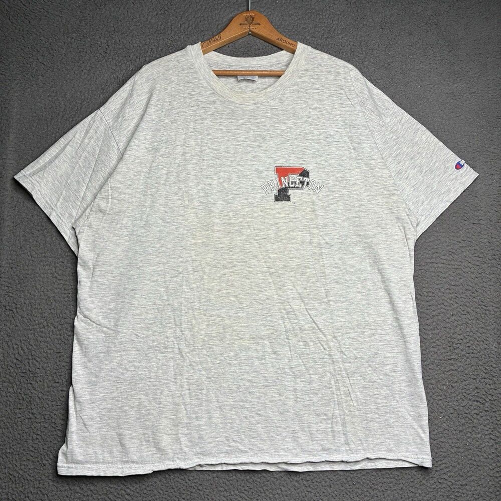Vintage Princeton University Champion Tshirt Mens 2XL Worn Soft Thin Distressed